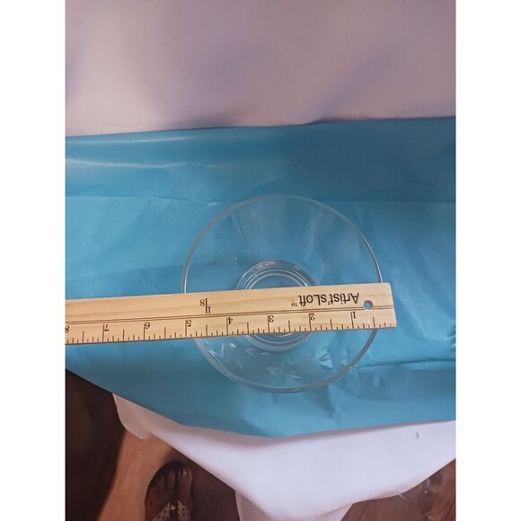 Princess House Crystal Heritage 4 pcs  condiment set bowls,plate,shell spoon - Picture 7 of 15